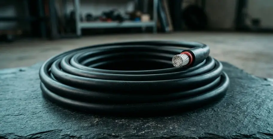 Solar DC cable with an exposed tinned-copper conductor, the genuine PV cable standard for Malaysian projects