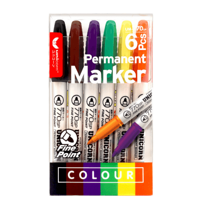 Mr. Pen-Paint Markers, 6 Pack, Fine Point Tip Markers, Permanent Markers  Assorted Colors, Oil Based Markers, Colored Paint Pen 