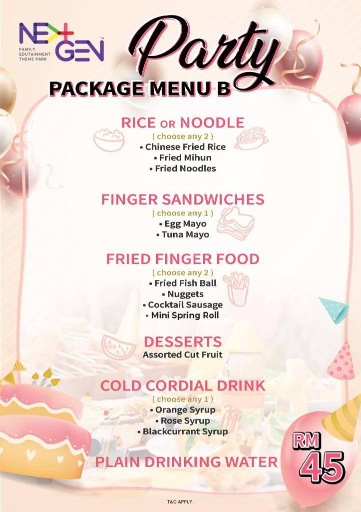 Birthday store party packages