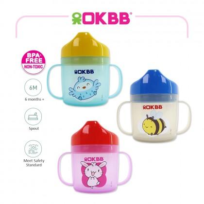 OKBB Cartoon Character Drinking Bottle Cup with Wide Neck Teats Feeding  Essentials 240ml TC006