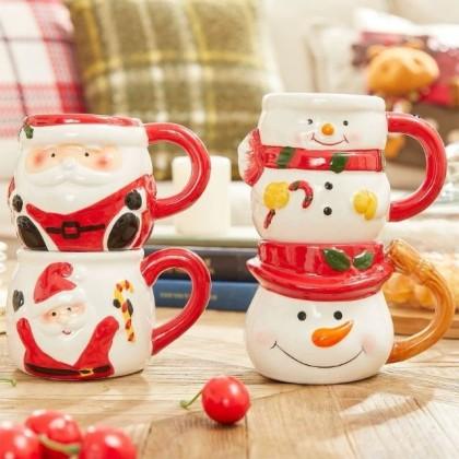 450ml Coffee Straw Cup Reusable Christmas Tumbler with Lid Xmas Santa  Snowman Party Drink Mug for Coffee Shop Drinkware