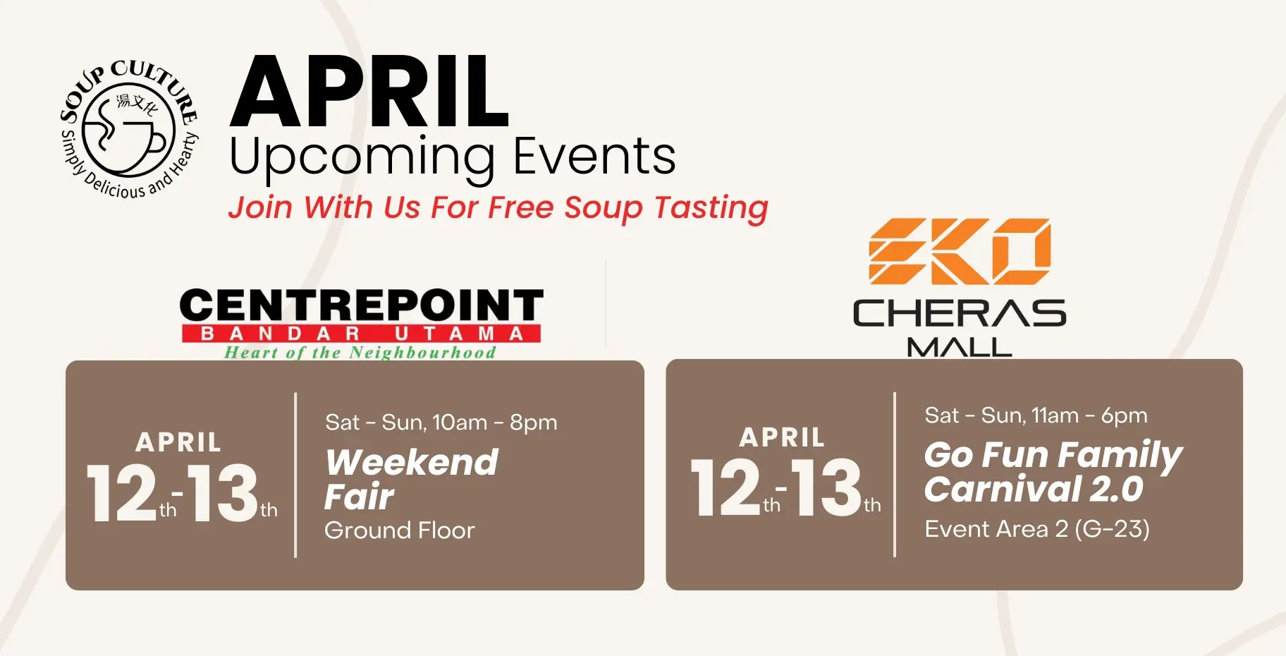 April Upcoming Event