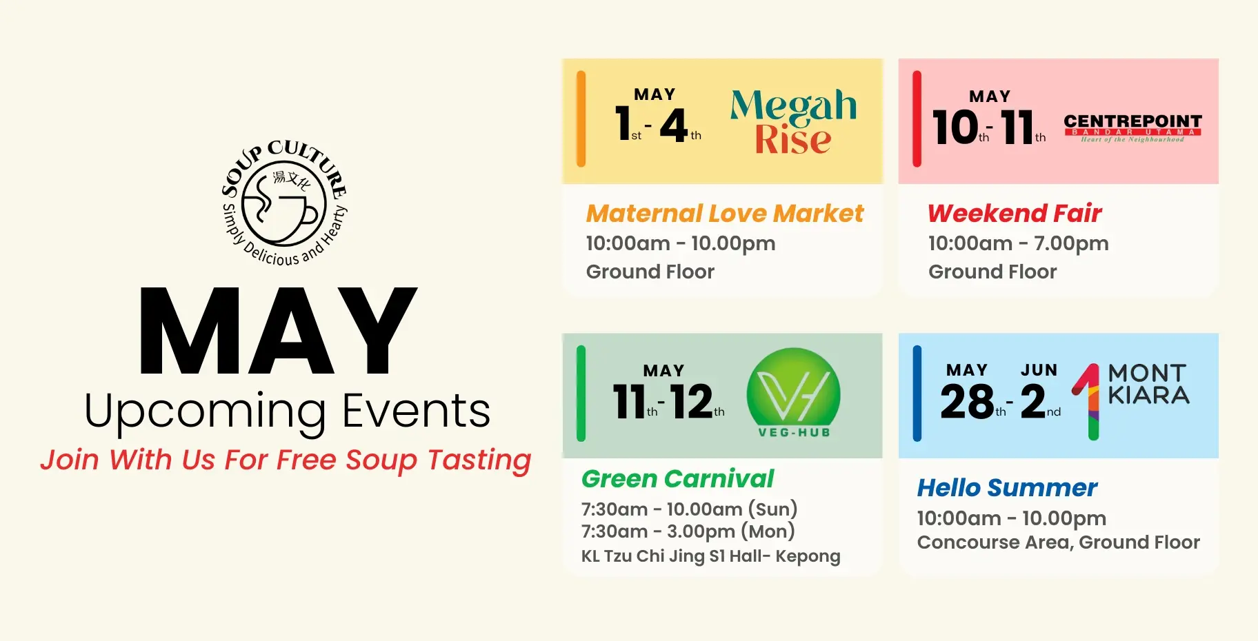 May Event Schedule