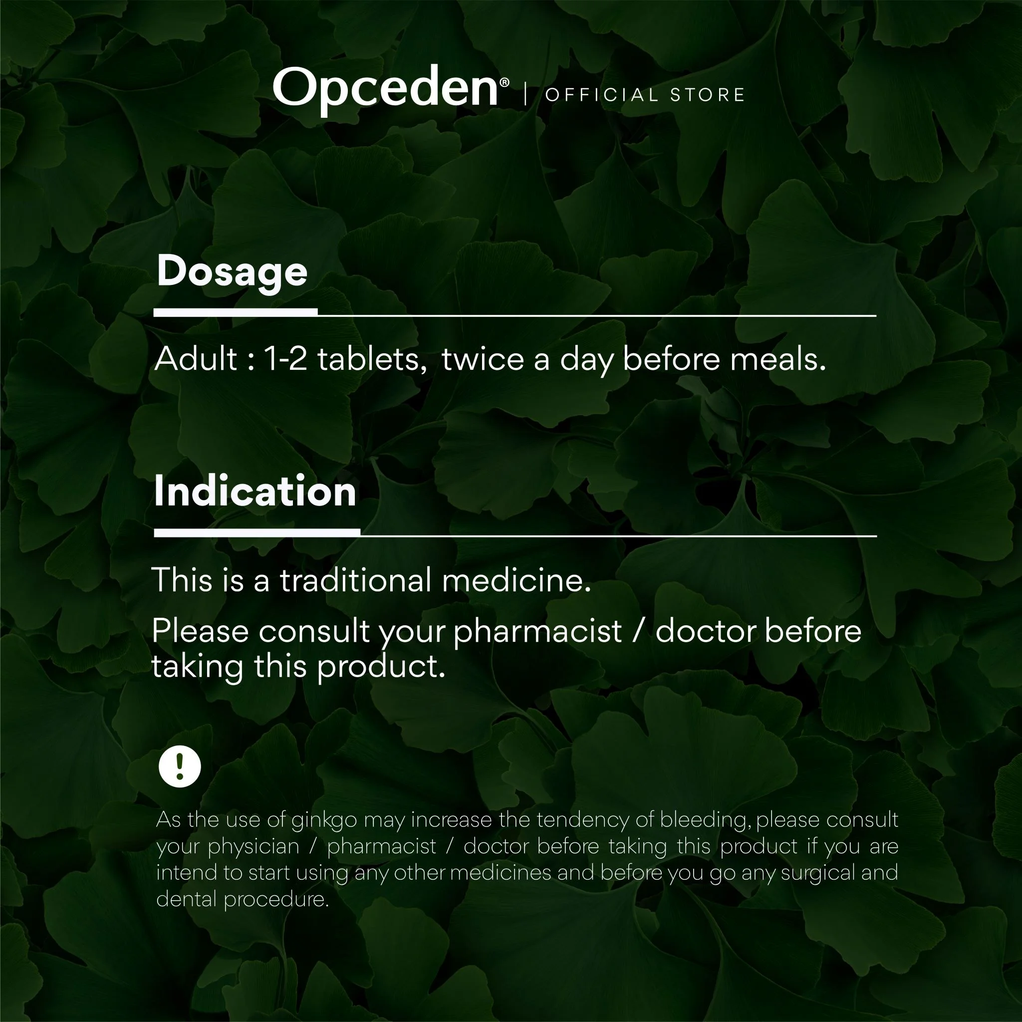 Opceden Ginkgo 100 (