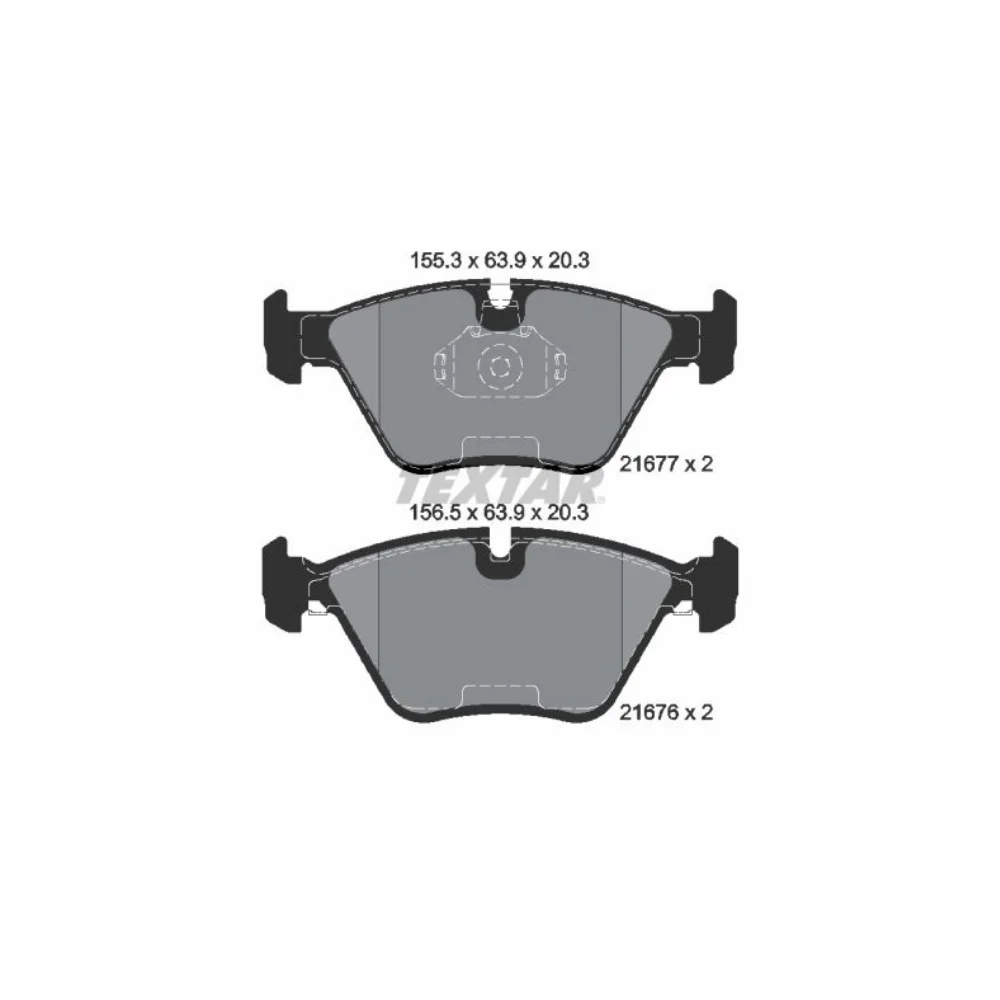 Bmw E39 Textar Front Brake Pad Set 34116761278 2167703 34116761277 34116761279 34116761280 0252167720