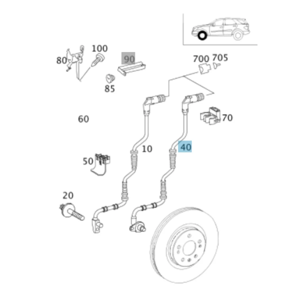 Mercedes Benz Meyle Rear Wheel ABS Sensor L/R W164 W251 W222 1649058300 1644405641 1645400717 0148000092