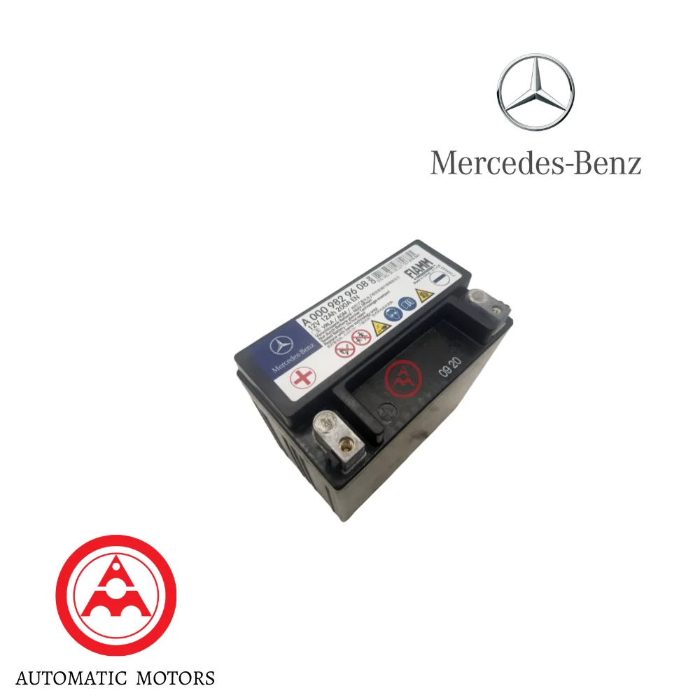 Original Mercedes Benz Auxiliary / Backup Battery 12V12AH 200A W222 W212 0009829308 0009829608 0019822708 0049820008 000