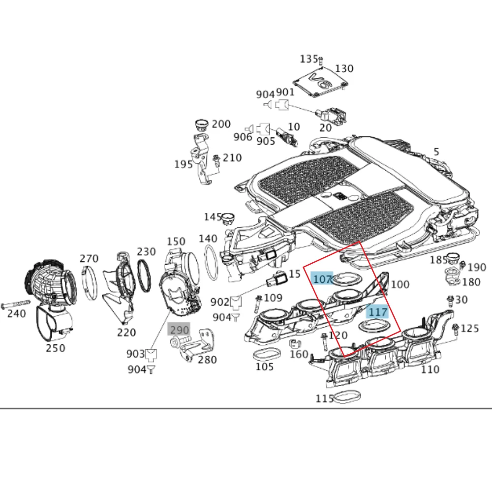 Mercedes Benz Victor Reinz Intake Manifold Gasket M276 Use-6 [Green] 2761410180 711076000