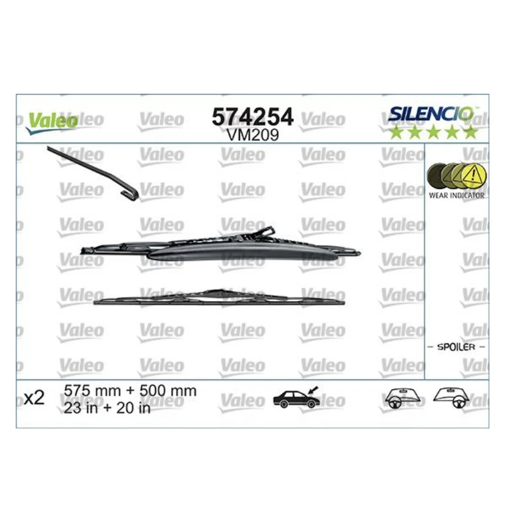Bmw E46 Valeo Front Windscreen Wiper Blade Set Steel 20"/23" 574254 61610037027 61619071613 116339
