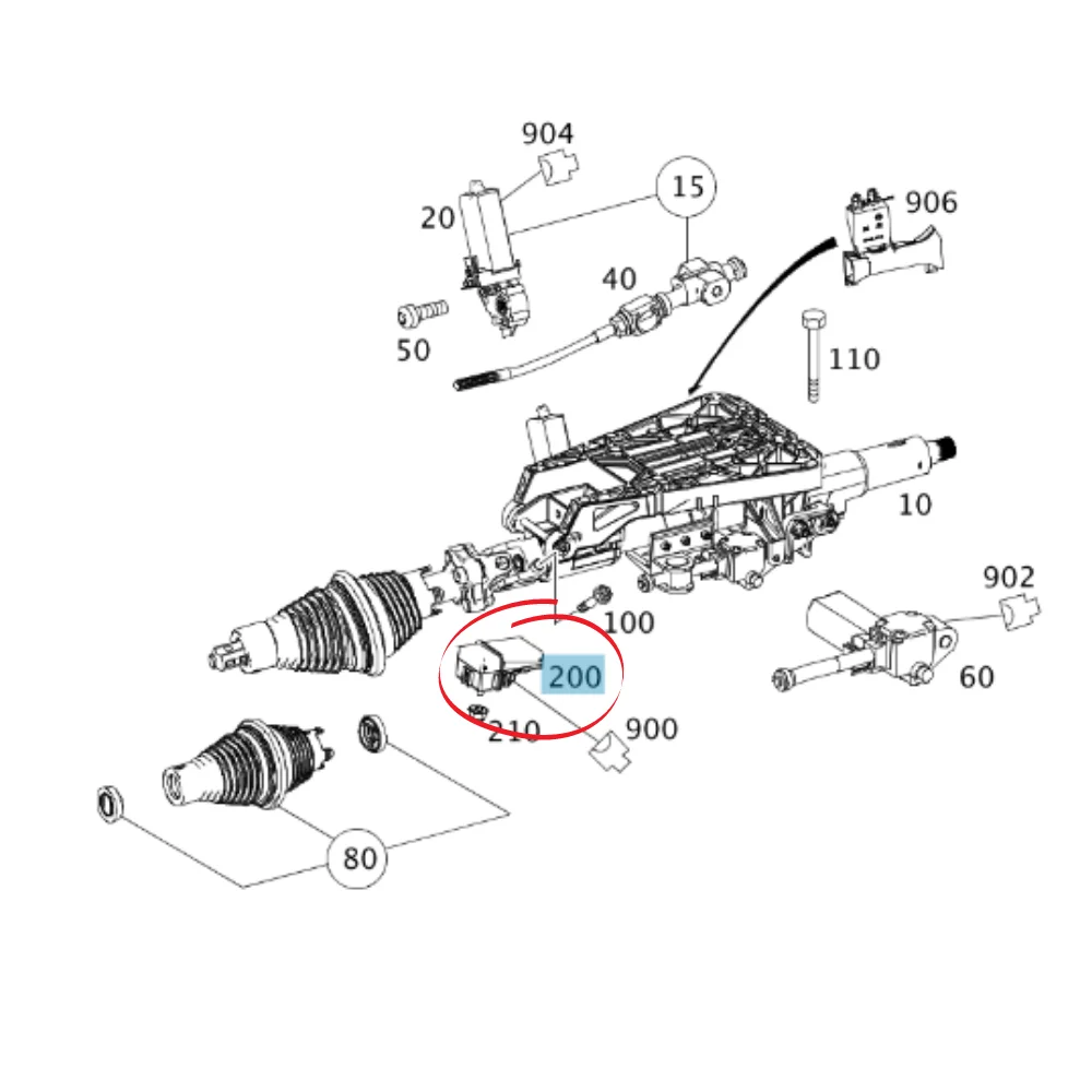 Original Mercedes Benz Steering Lock With Control Unit W172 W204 W207 W212 2045458132 2049005912 2045455732