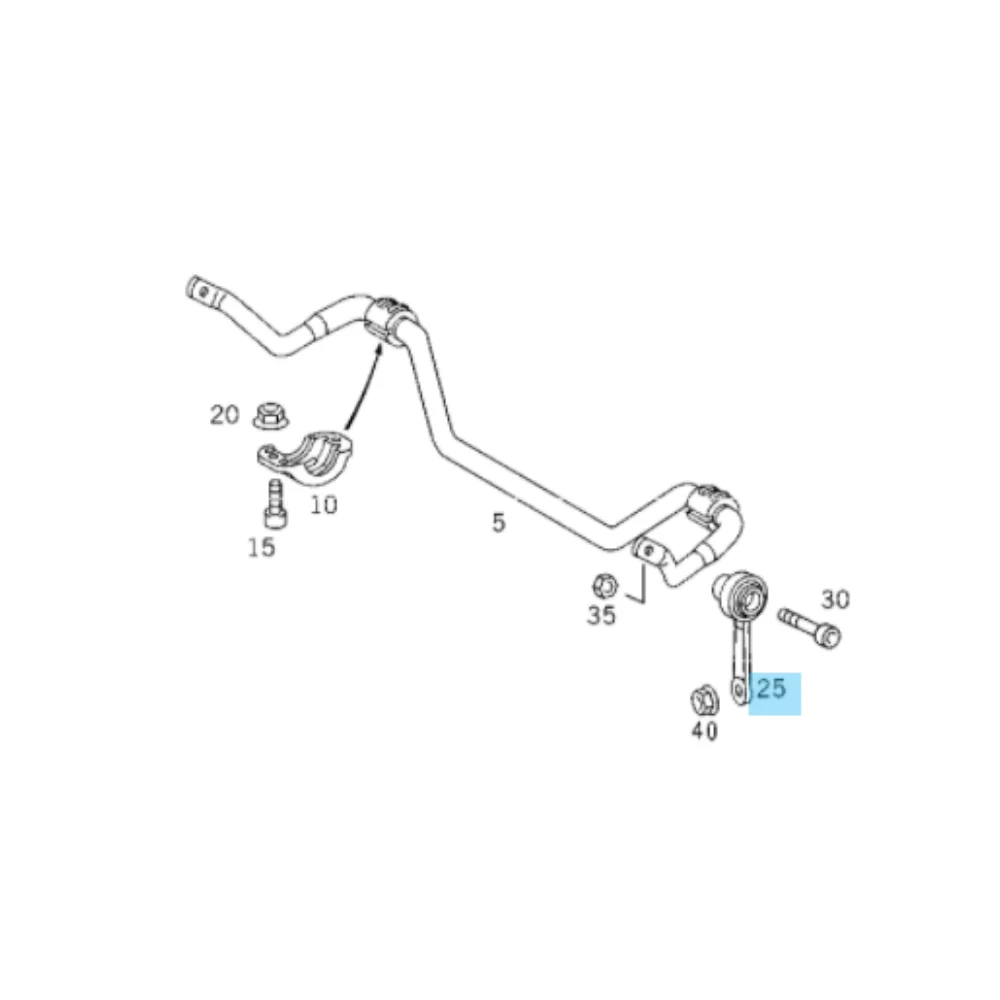 Mercedes Benz Meyle Front Stabilizer Linkage / Torsion Bar Tie Rod R/H W220 2203201589 0160600010 2931001