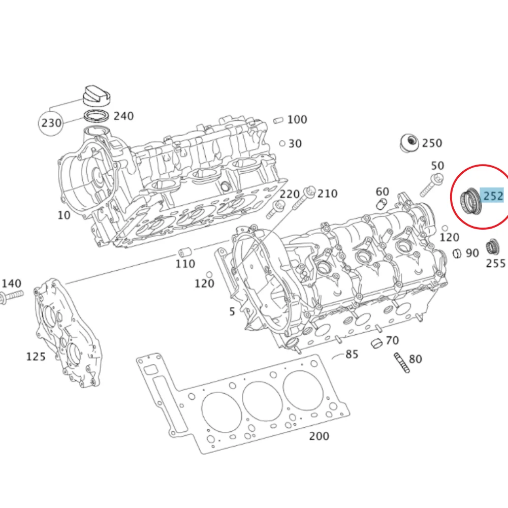 Original Mercedes Benz Cylinder Head Expansion Cap 65MM M272 M273 0009985690 0009977820