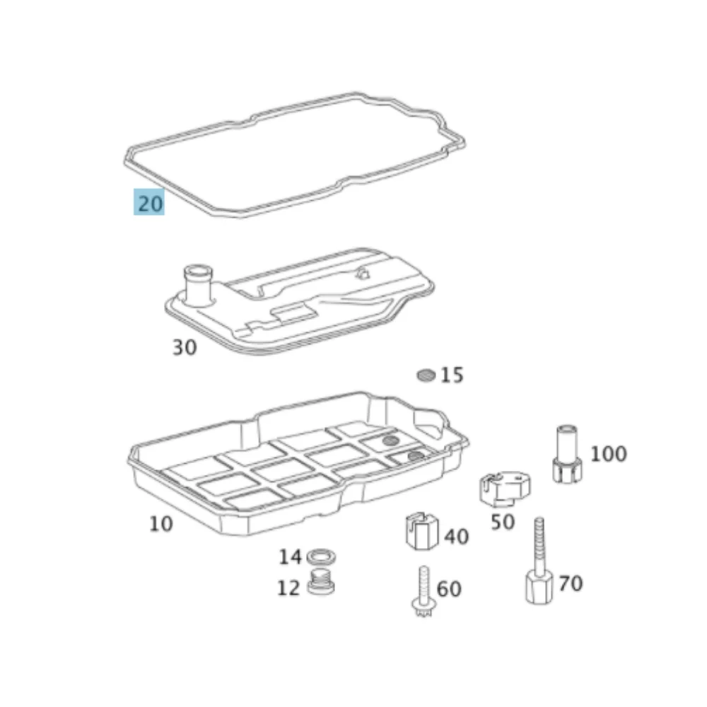 Original Mercedes Benz Auto Transmission Oil Pan Gasket 722-9 2202710380 2202710180 A2202710380 A2202710180