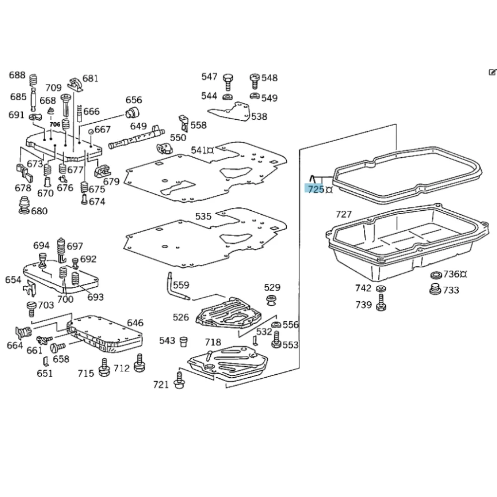 Mercedes Benz Meyle Auto Transmission Oil Pan Gasket 722-3 722-5 1262711080 1262711180 0140272008