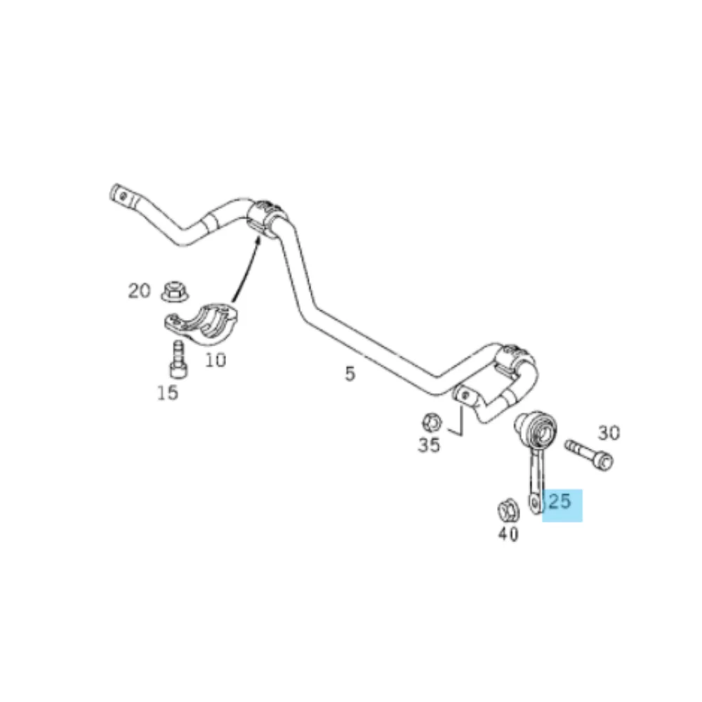 Mercedes Benz Meyle Front Torsion Bar Tie Rod L/H W220 2203201689 0160600011 2931101