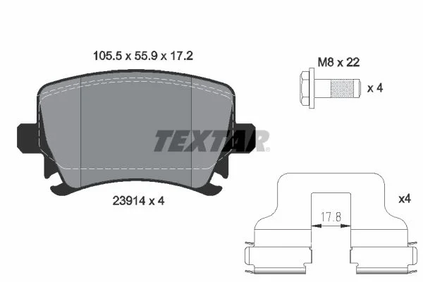 Textar Rear Brake Pa
