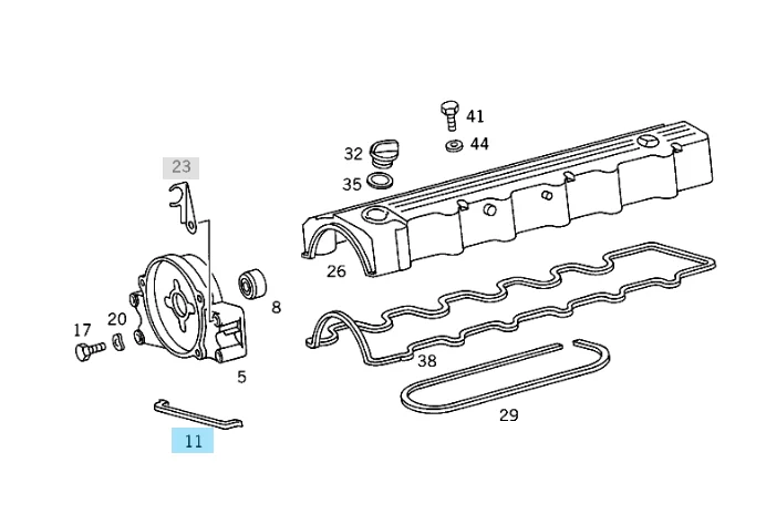 Mercedes Benz Elring Valve Cover Gasket M103 1030150220 1030150120 757314