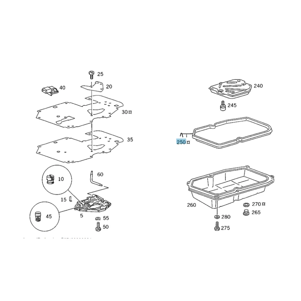 Mercedes Benz Meyle Auto Transmission Oil Pan Gasket 722-4 2012710380 2012710580 0140272109
