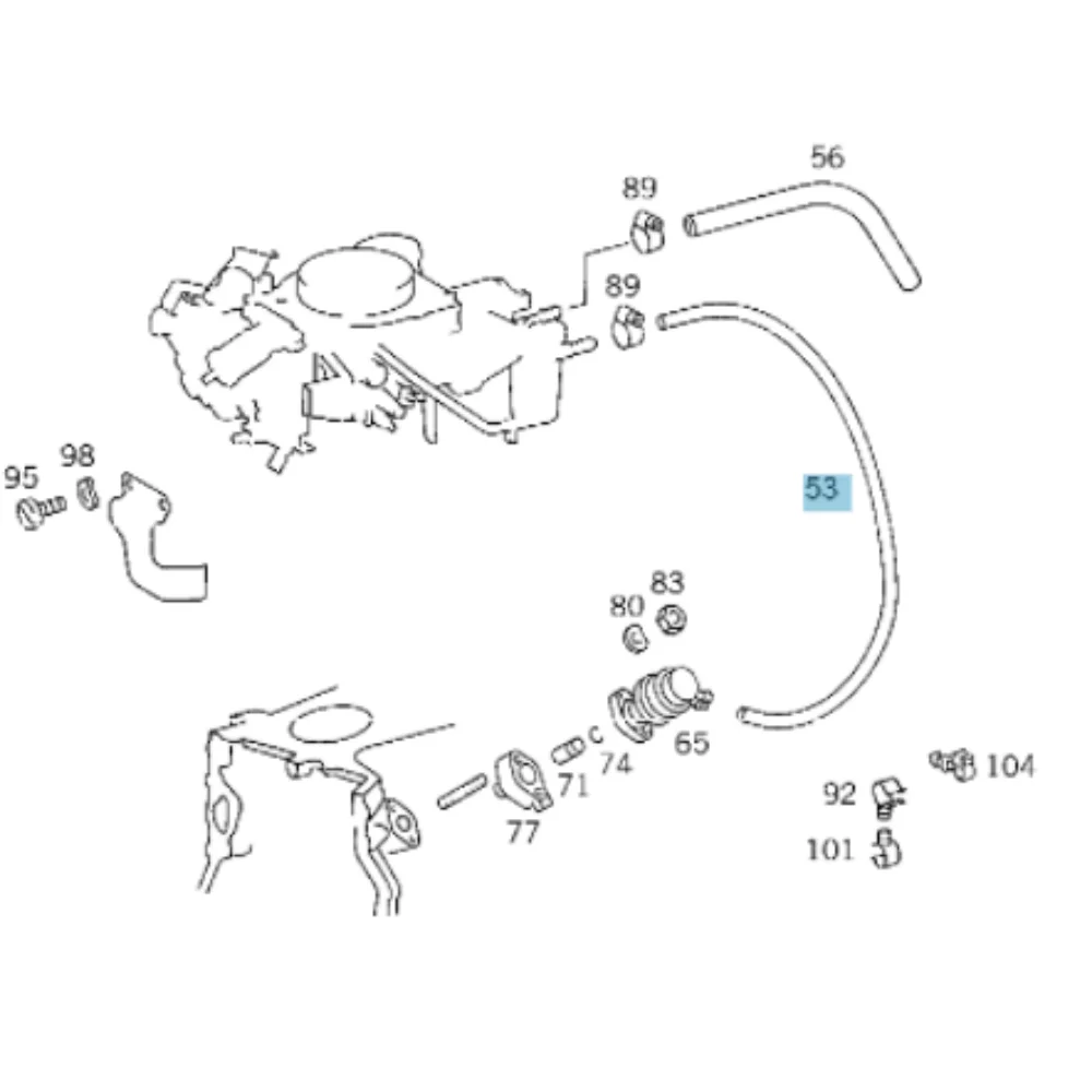 Mercedes Benz Trucktec Fuel Pipe M115 M102 CARB [ BIG & SMALL HOLE ] 1150780781 1150780481 1150780281 0213001