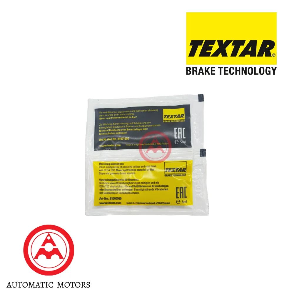 Textar Brake Pad Brake Disc Mounting Paste Lubricant Cera Tec & Hydra Tec 5ml 81000500 81001500