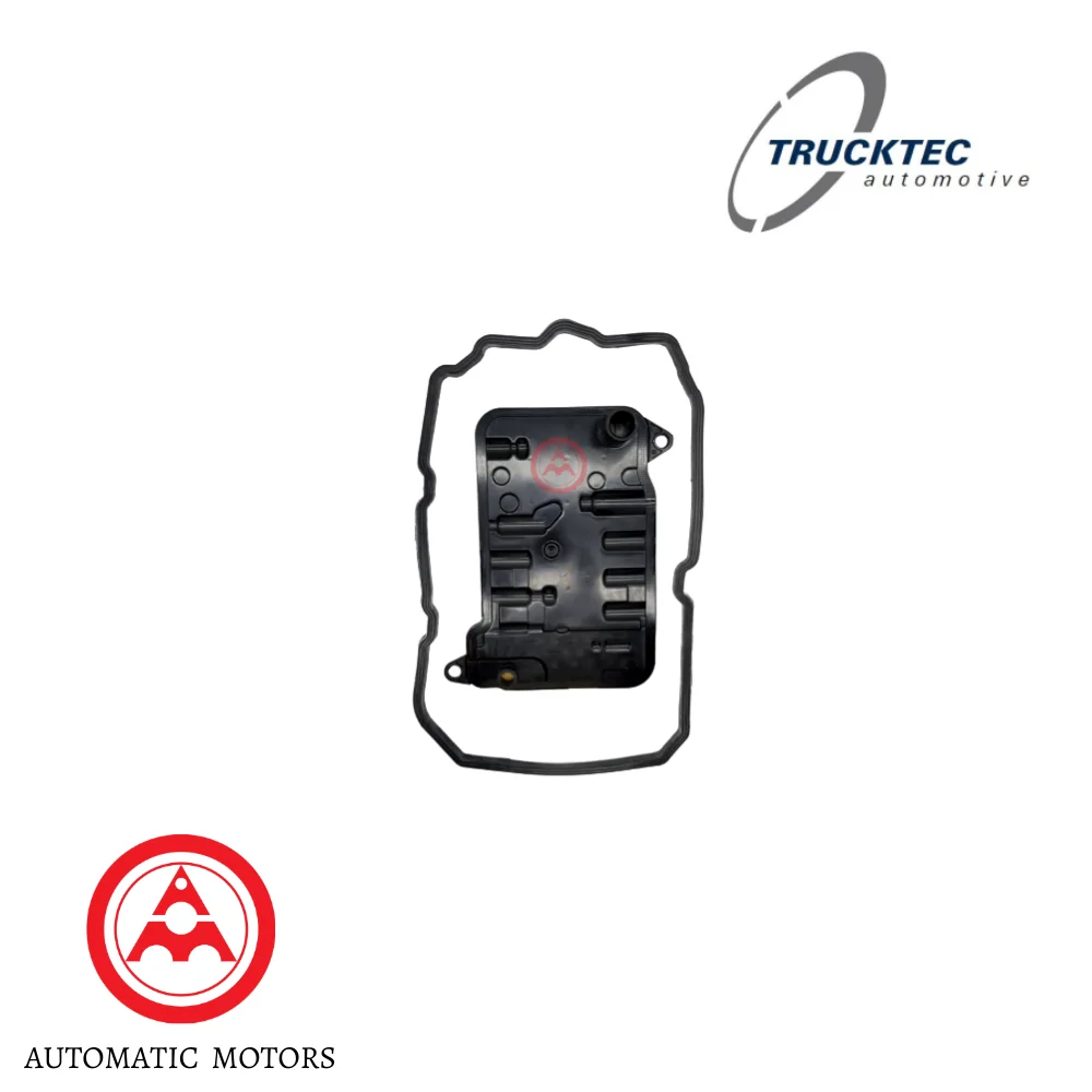 Trucktec Mercedes Benz Auto Transmission Filter + Original Mercedes Benz Oil Pan Gasket 724 2 W222 S400 Hybrid W212 E300