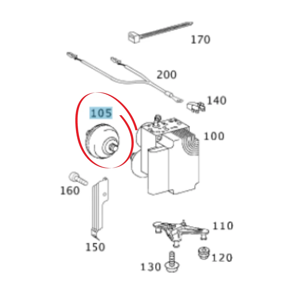 Mercedes Benz Bosch SBC Hydraulic Brake Pump Accumulator W211 W230 0265202070 0004301394 0004302394 0004302694