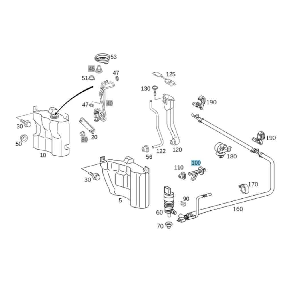 Mercedes Benz Meyle Wiper Washer Tank Level Sensor W203 W220 W211 2205400045 0148990004