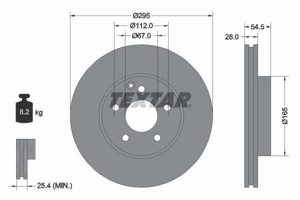Mercedes Benz Textar Front Brake Disc W211 E200/240 200/220CDI 2114210812 2114210712 0155212051 0835212051/PD 92115205