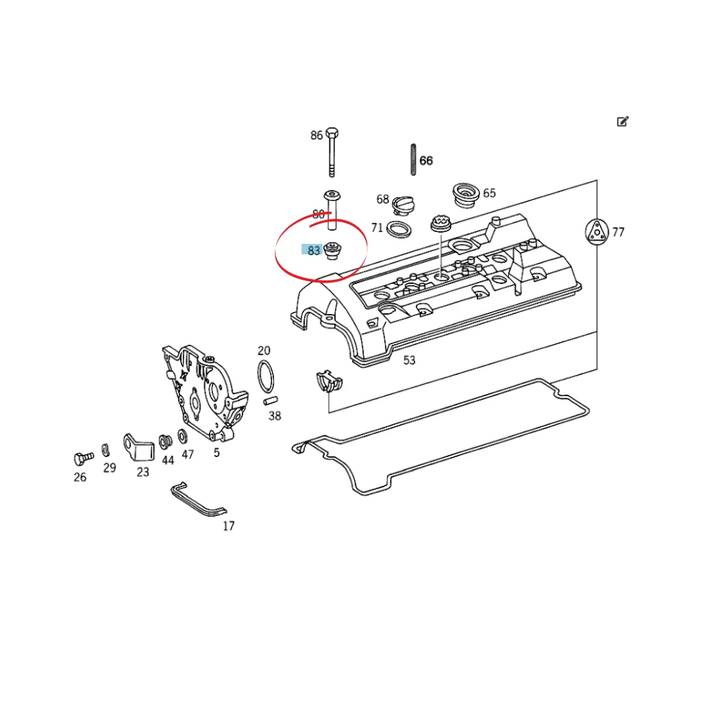 Mercedes Benz Bbr Cylinder Head Screw Seal M104 M111 1040160364 0210130 0013015709