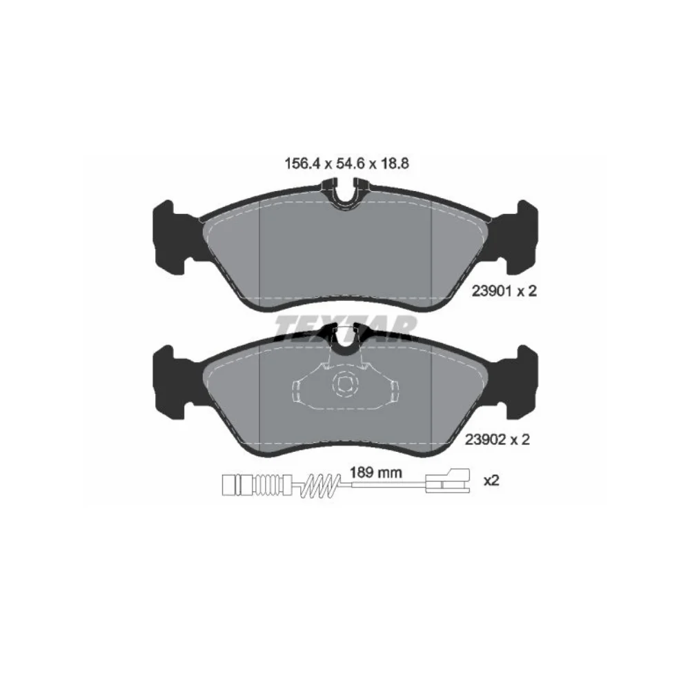 Mrecedes Benz Textar Rear Brake Pad Set with Sensor Sprint W903 2390101 0024206020 0024204020 0044202720