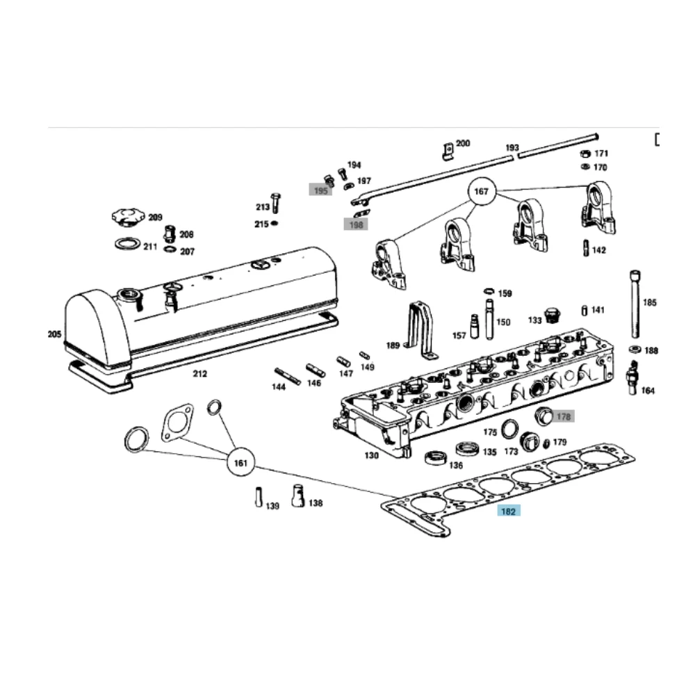 Mercedes Benz Elring Cylinder Head Gasket M130 280S 202339 1300165320 1300164620 831204 831205