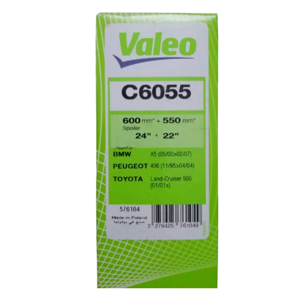 Bmw X5-E53 Valeo Front Windscreen Wiper Blade Set Peug-406 TYT-Land Cruiser (608S-24/22) 576104 3397118308 61610032743