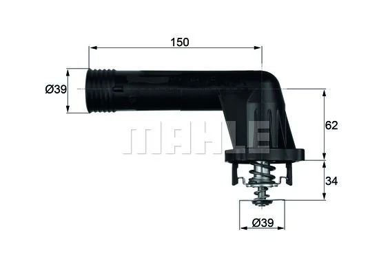 Mahle Thermostat Assembly Bmw M43 E36-318i E34-518i 11531739755 11531739752 11531743544 11531432881 11531247125 240695-B