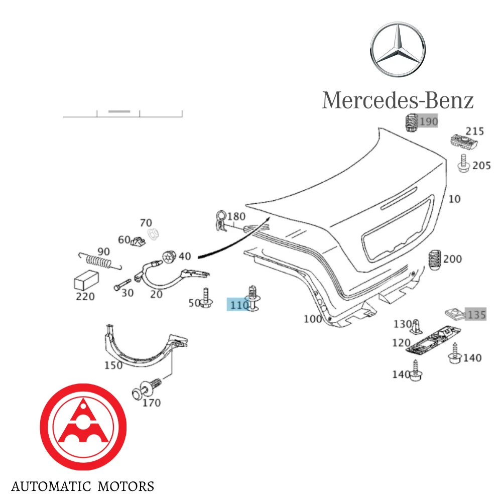 Original Mercedes Benz Clip W124 W126 W201 W202 W210 W203 20199002929051 1269900192 0267173