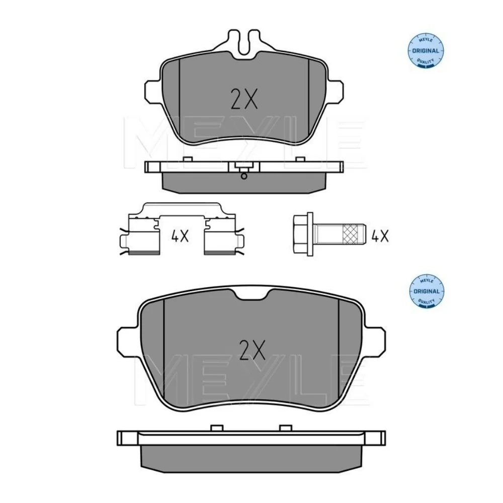 Mercedes Benz Meyle Rear Brake Pad Set W222 0084203420 0064207220 0084202220 0084200820 0252507119 2507103