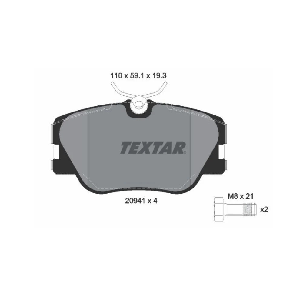 Mercedes Benz Textar Front Brake Pad Set W124 2094102 0004209920 0014200720 0024202320