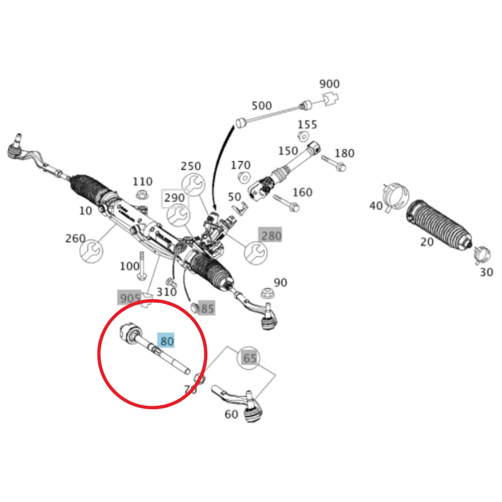 Mercedes Benz Lemforder Steering Rack Inner Tie Joint Rod W212 L/R 2123302103 2123302000 3460501 0160310011