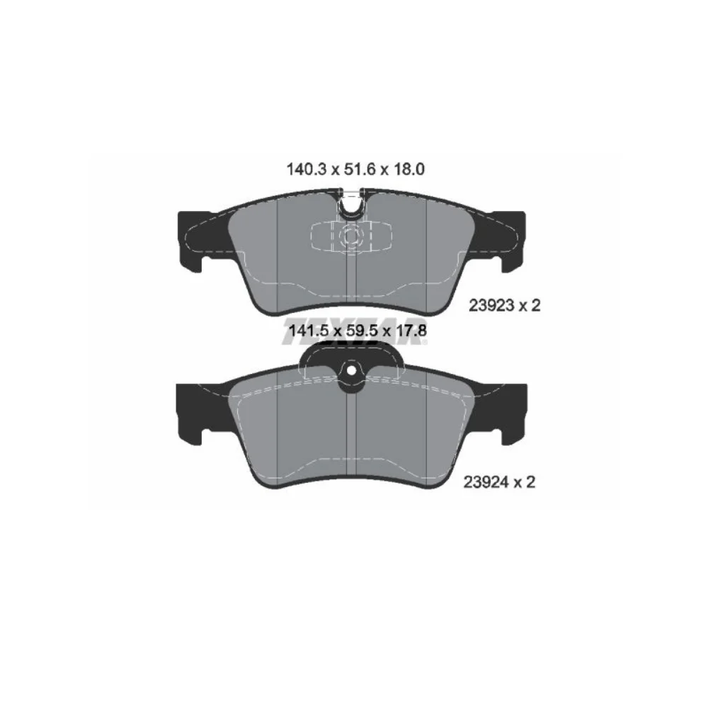Mercedes Benz Textar Rear Brake Pad Set W164 W251 W463 2392301 0084205320 0044205220