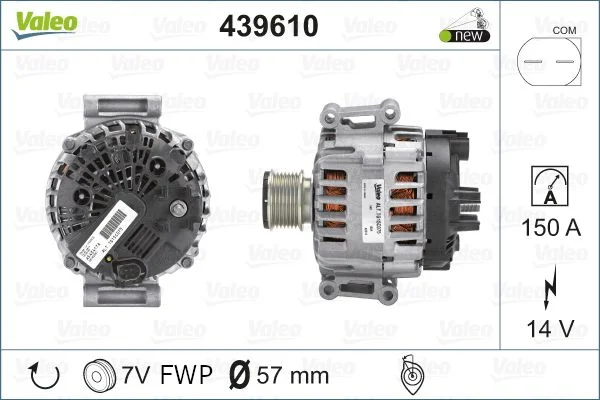 Mercedes Benz Valeo Alternator 150A M271 W204 W212 2711541502 V439610