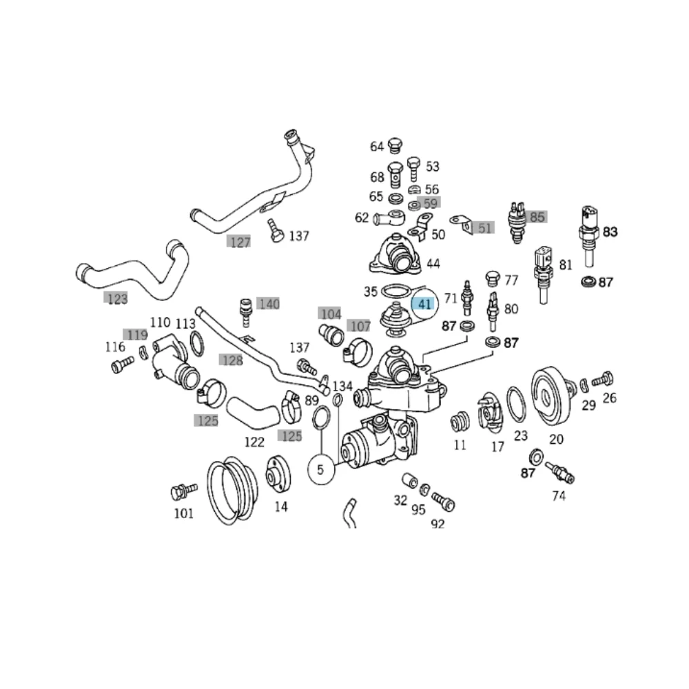 Mercedes Benz Meyle Thermostat 71C BMW E30/4/6-6 M115 M616 M104 M103 M102 M110 M123 0022039175 0032033275 0032037975 003