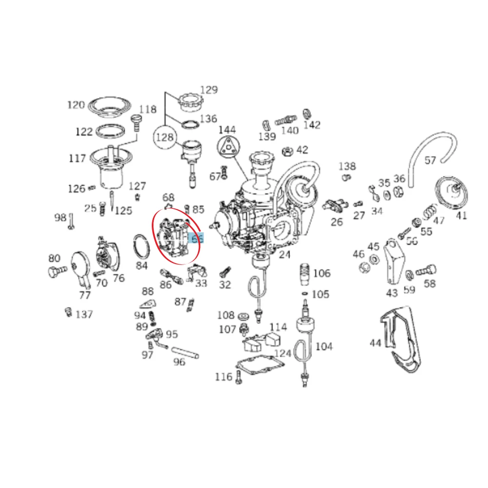 Mercedes Benz Pierburg Choke Housing M115 W115 W123 -0000702147 51844200