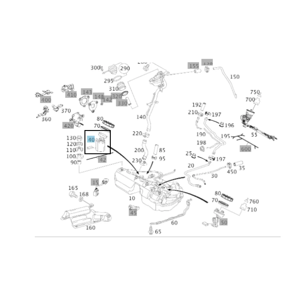 Mercedes Benz Pierburg Fuel Pump / Tank Float Sensor R/H W219 W211 E200K 240 320 2114704194 2114703094 2114702994 702701