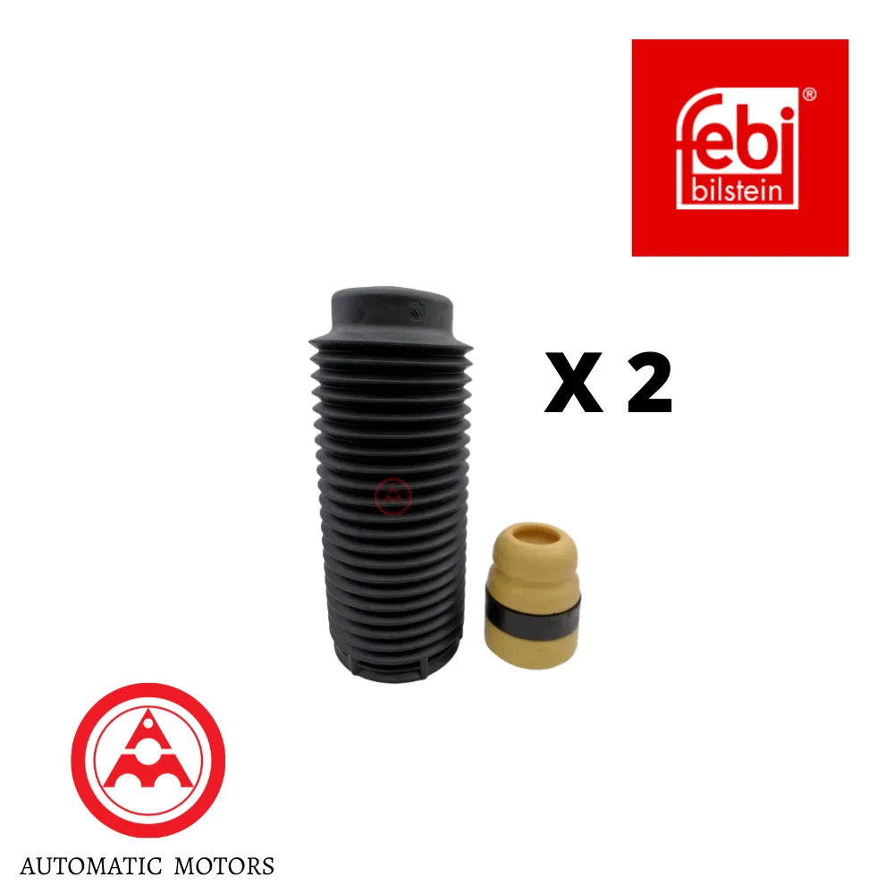 Mercedes Benz Febi Front Absorber Bush & Boot Set W204 Sport-486/Dynamic-483 FB 2043210006 x2 + 2043230292 x2