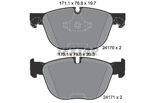 Bmw X5 E70 X6 E71 F16 3.5iX Textar Front Brake Pad Set 34116779293 34116778403 34116852253 0252417019 2417001