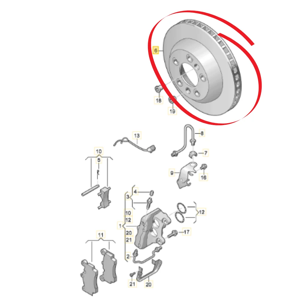 AUDI Q7-4LB Porsche Cayenne-9PA/92A Volkswagen-TOU-7LA/7L6/7L7 Meyle Rear Brake Disc 7L8615601E 7L8615601A 1155230034/PD