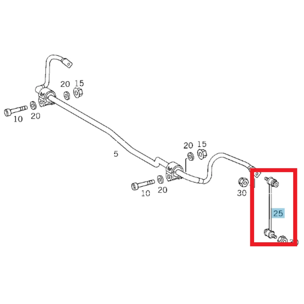 Mercedes Benz Meyle Rear Torsion Bar Tie Rod L/R Steel W140 [W220-487] 1403200889 2203203689 0160600226