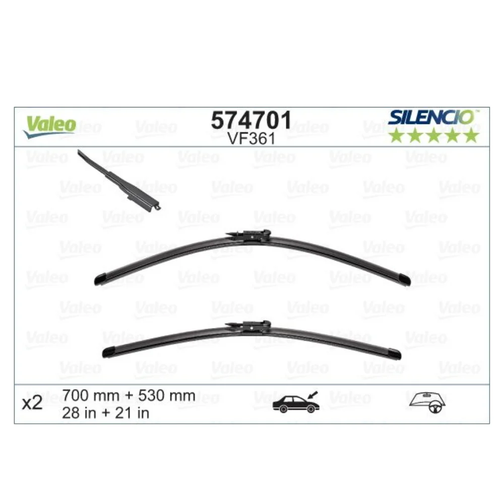 Mercedes Benz Valeo Front Windscreen Wiper Blade Set W164 W251 1648200200 1648201145 1648200845 574701