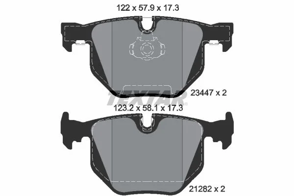 Bmw E65 E66-730 735i L X5-E70-3.0d 3.0sd 3.0si X6 Textar Rear Brake Pad Set 34216761285 2344702 34216758870 34216776937