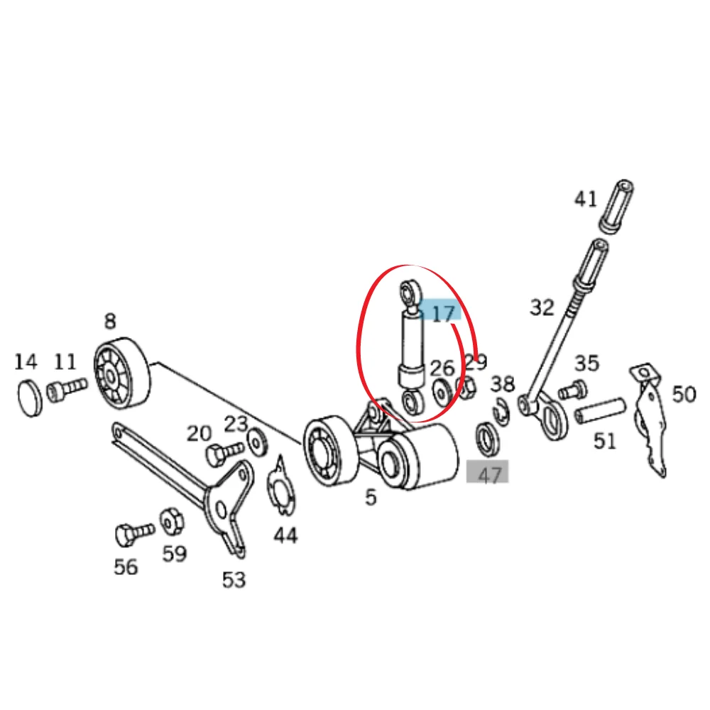 Mercedes Benz Stabilus Belt Tensioner Absorber M103 [ M104 UTE ] 1032000114 0953DP 0219922