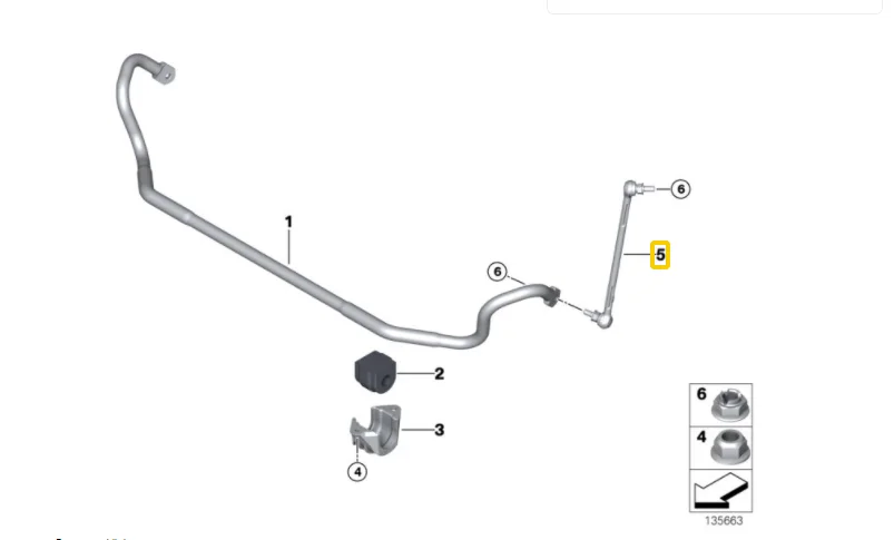 Bmw E90 E81 Meyle Front Stabilizer Linkage / Torsion Bar Tie Rod Right 31356765934 3160600017/HD